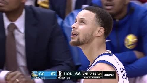 [纯享]勇士vs火箭精华回放 水花合砍54KO灯泡53分拒绝横扫