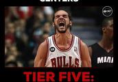 如果将NBA中锋分成5个档次，你会怎么划分？