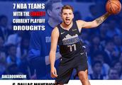 NBA哪些球队很久没打季后赛了？