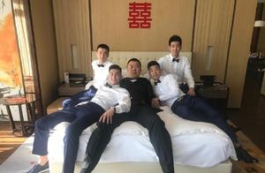 韩德君双喜临门，辽篮四大后卫担任伴郎，郭艾伦戴着猪耳朵真可爱