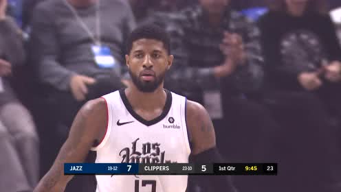 2019年12月29日NBA常规赛 爵士VS快船 全场录像回放视频