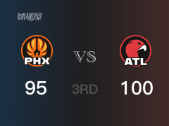 NBA常规赛：老鹰以100-95领先太阳，结束三节